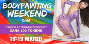 Bodypainting Weekend! Programa tu show #bodypainting y gana 100 tokens!