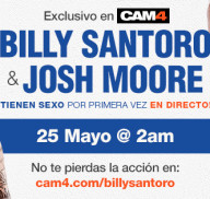 Los actores Porno Gay Billy Santoro y Josh Moore follando en Directo y en exclusiva en CAM4!