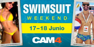 SWIMSUIT WEEKEND en #CAM4! Maratón de shows en bañador!