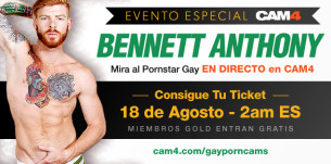 EVENTO ESPECIAL: El Pornstar Gay Bennett Anthony EN VIVO – Noche del 18 de Agosto