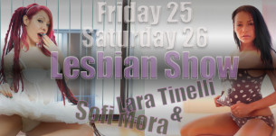 Show lésbico con Lara Tinelli y Sofi Mora – 25 y 26 de Agosto en CAM4!