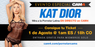 Evento Especial! Show con la pornstar latina Kat Dior hoy en CAM4!