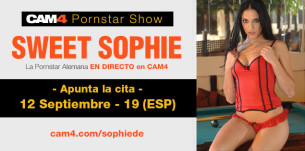 Show exclusivo con la Pornstar Alemana Sweet Sophie – 12 septiembre 7pm