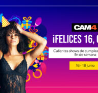 ¡Celebrando 16 años de Cam4! ¡Únete a nuestra fiesta virtual en webcam sexy!
