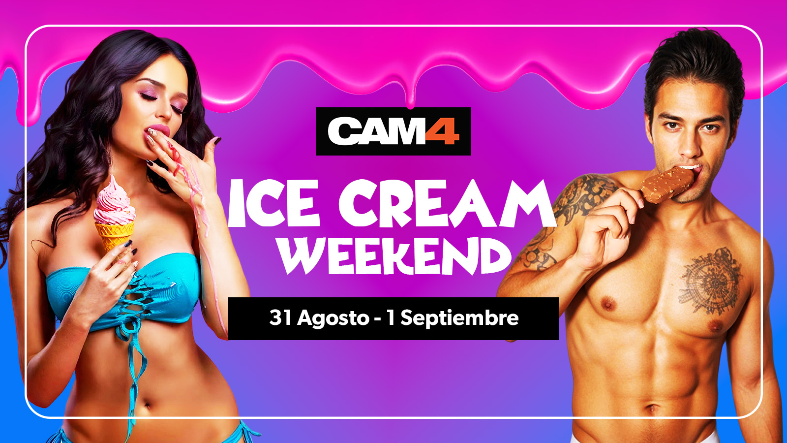 ICE CREAM Weekend – Refréscate con los shows sexys llenos de helado! 🍦