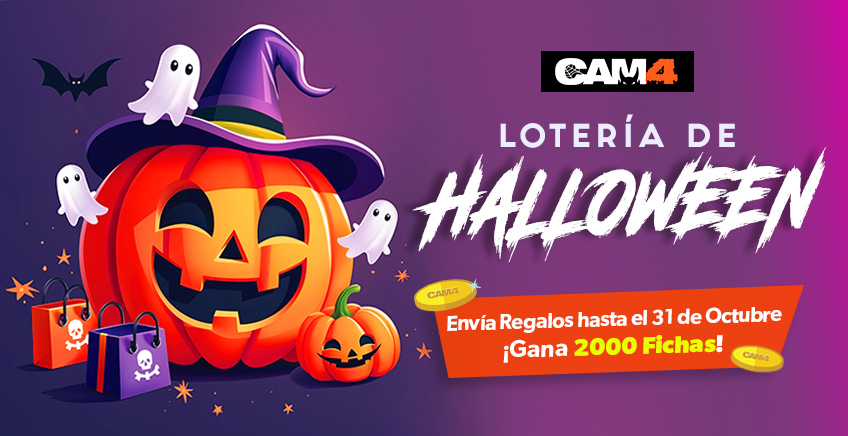 ¡Gana 2000 fichas con la Lotería CAM4 Halloween! 🎃 ¡GANADORES!