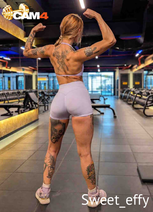 very fit hard girl